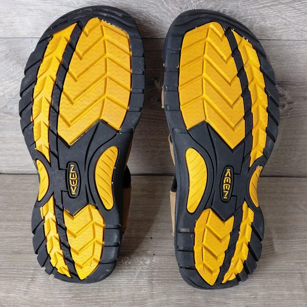 KEEN Newport H2 Sandals Mens 10 Brown Leather Waterproof Hiking Fisherman Shoes